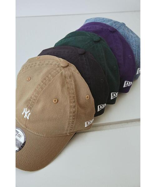 NEW ERA(ニューエラ)の「<NEW ERA> 9TWENTY MLB ミニ NY ロゴ キャップ 帽子(キャップ・メンズ・ダークグリーン/ベージュ/パープル/ネイビー/ロイヤルブルー・FREE)」の2枚目の写真