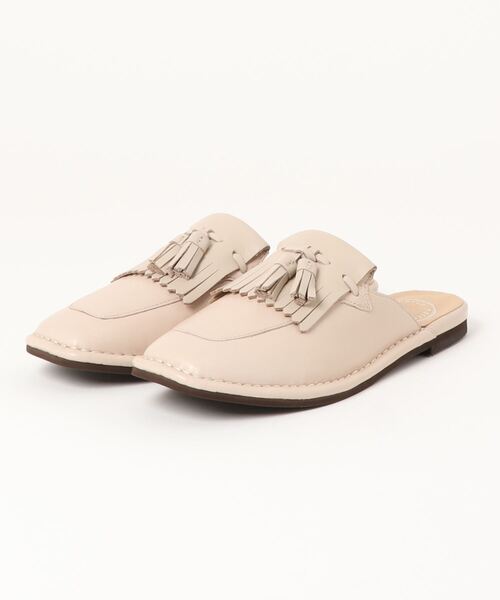 Piedi Nudi（ピエディヌーディ）の「（hocco/ﾎｯｺ） 本革 タッセル ミュールローファー（サンダル・レディース・アイボリー/ダークブラウン/ブラック・24.0cm/23.5cm/24.5cm/22.5cm/23.0cm）」の2枚目の写真