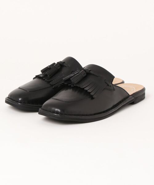 Piedi Nudi（ピエディヌーディ）の「（hocco/ﾎｯｺ） 本革 タッセル ミュールローファー（サンダル・レディース・アイボリー/ダークブラウン/ブラック・24.0cm/23.5cm/24.5cm/22.5cm/23.0cm）」の3枚目の写真