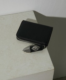 【美品】ear PAPILLONNER 牛革　コンチョL字ファスナー長財布　黒 イアパピヨネ ear PAPILLONNER《牛革》コンチョL字ファスナー長