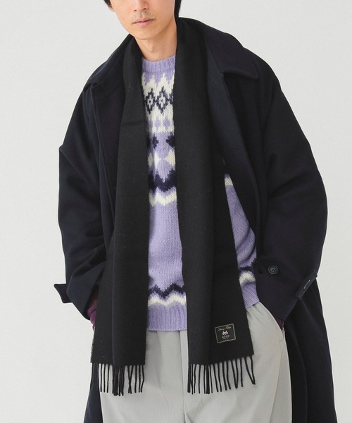 BEAMS(ビームス)の「BEAMS / MOON ソリッドマフラー(マフラー・メンズ・ワイン/グレー/ネイビー/ブラック/ライトブラウン/チャコールグレー・ONE SIZE)」の22枚目の写真