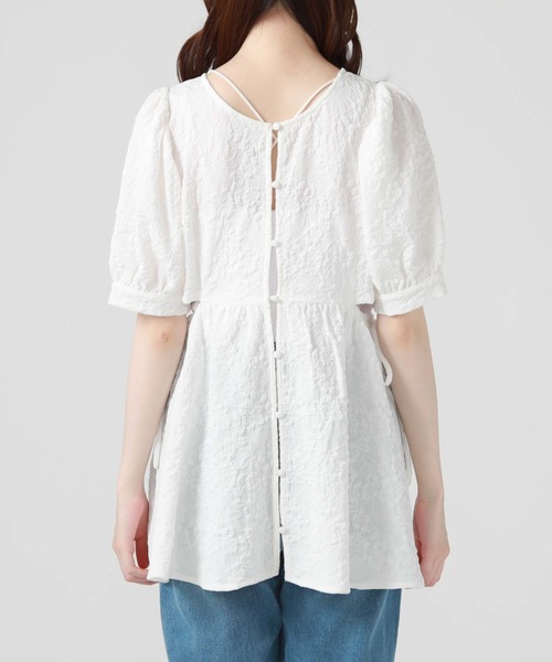 archives（アルシーヴ）の「ふくれＪＱカットアウトチュニック（シャツ/ブラウス・レディース・ミント/ブラック/オフホワイト・MEDIUM）」の9枚目の写真