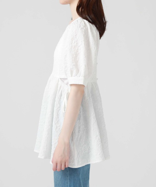 archives（アルシーヴ）の「ふくれＪＱカットアウトチュニック（シャツ/ブラウス・レディース・ミント/ブラック/オフホワイト・MEDIUM）」の8枚目の写真