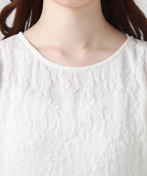 archives（アルシーヴ）の「ふくれＪＱカットアウトチュニック（シャツ/ブラウス・レディース・ミント/ブラック/オフホワイト・MEDIUM）」の10枚目の写真