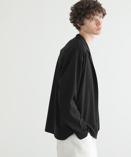 ASTRONOMY（アストロノミー）の「梨地ストレッチボタンレステーラードジャケット（テーラードジャケット・メンズ・グレー/ブラック/グリーン/ダークグレー/ベージュ・L/M）」の20枚目の写真