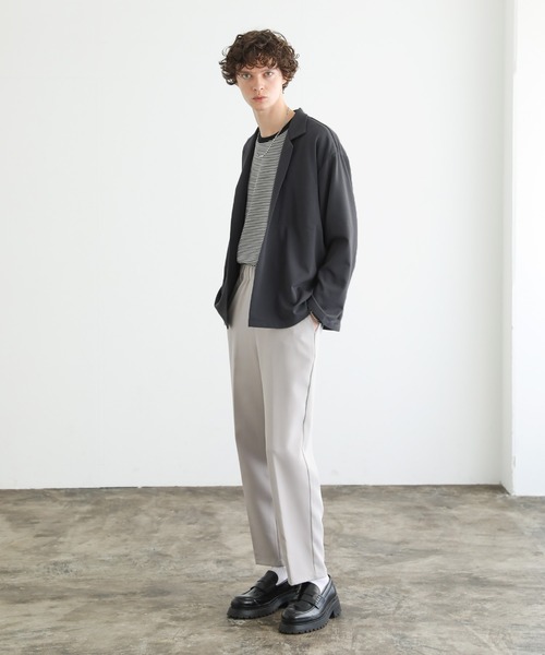 ASTRONOMY（アストロノミー）の「梨地ストレッチボタンレステーラードジャケット（テーラードジャケット・メンズ・グレー/ブラック/グリーン/ダークグレー/ベージュ・L/M）」の13枚目の写真