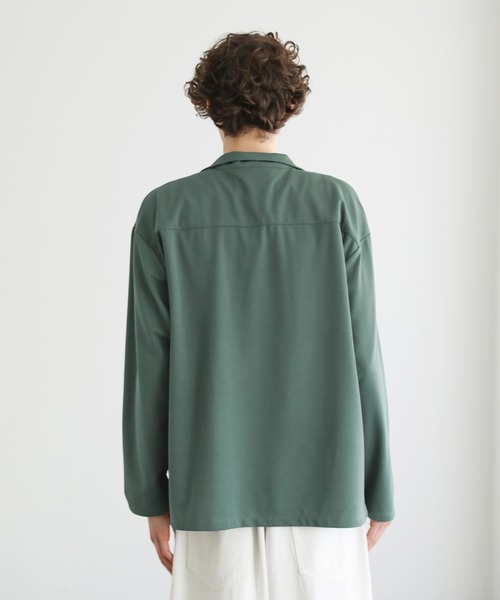 ASTRONOMY（アストロノミー）の「梨地ストレッチボタンレステーラードジャケット（テーラードジャケット・メンズ・グレー/ブラック/グリーン/ダークグレー/ベージュ・L/M）」の15枚目の写真