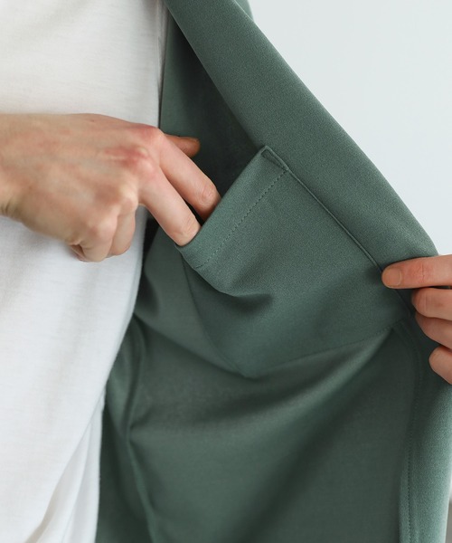 ASTRONOMY（アストロノミー）の「梨地ストレッチボタンレステーラードジャケット（テーラードジャケット・メンズ・グレー/ブラック/グリーン/ダークグレー/ベージュ・L/M）」の19枚目の写真