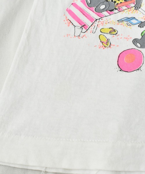 VINTAGE（ヴィンテージ）の「【ヴィンテージ古着】80-90's ヴィンテージプリントTシャツ USA製 ビーチの動物たち（Tシャツ/カットソー・メンズ・ホワイト・LARGE）」の8枚目の写真