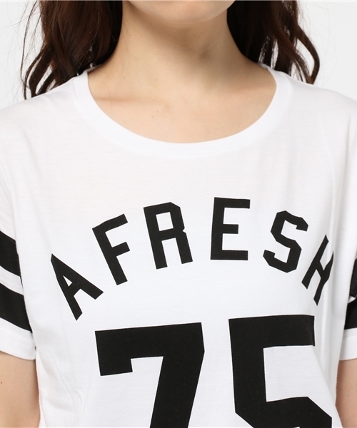 WEGO（ウィゴー）の「WEGO/ナンバリングラインTシャツ（Tシャツ/カットソー・レディース・オフホワイト/ブラック・FREE）」の6枚目の写真