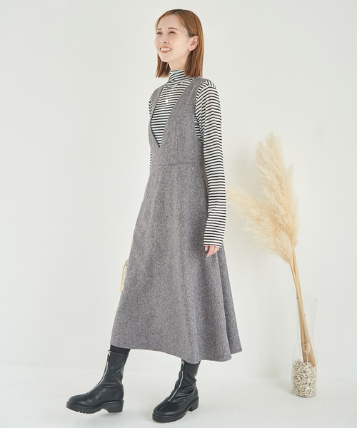 ROPE' PICNIC(ロペピクニック)の「フレアーツイードジャンパースカート(ジャンパースカート・レディース・ベージュ/グレー・36/38)」の19枚目の写真