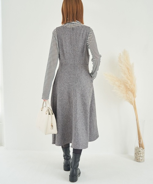 ROPE' PICNIC(ロペピクニック)の「フレアーツイードジャンパースカート(ジャンパースカート・レディース・ベージュ/グレー・36/38)」の16枚目の写真