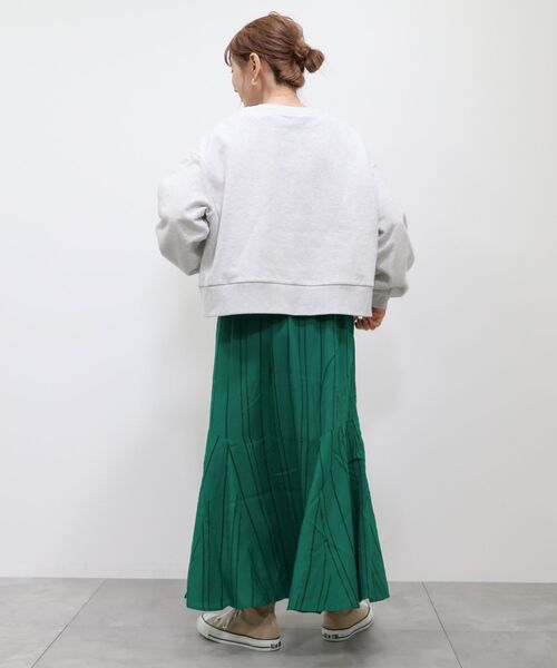 AMERICAN HOLIC（アメリカンホリック）の「リネンブレンドストライプマーメードスカート（スカート・レディース・ブラウン系その他4/グリーン系その他3・L/M/S）」の11枚目の写真