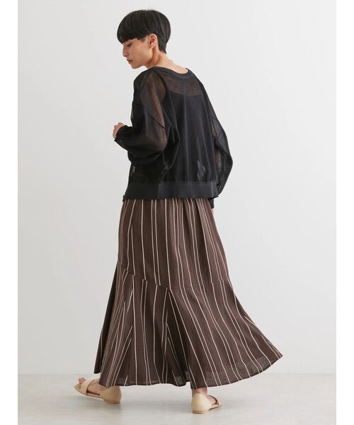 AMERICAN HOLIC（アメリカンホリック）の「リネンブレンドストライプマーメードスカート（スカート・レディース・ブラウン系その他4/グリーン系その他3・L/M/S）」の17枚目の写真