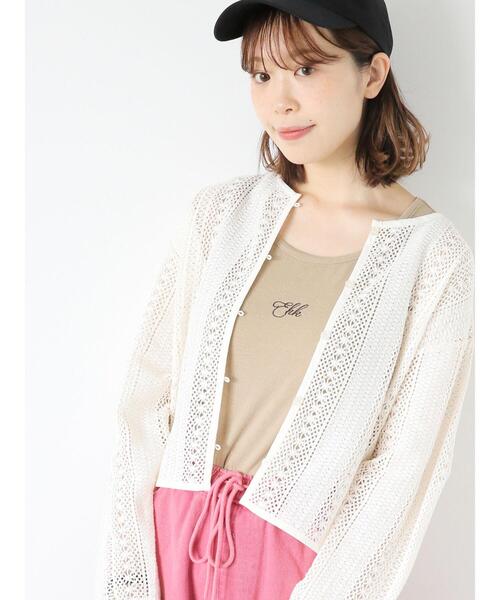 ehka sopo（エヘカソポ）の「ワンポイント刺繍タンクトップ（タンクトップ・レディース・グリーン/ベージュ/ブラック/キナリ・F）」の5枚目の写真