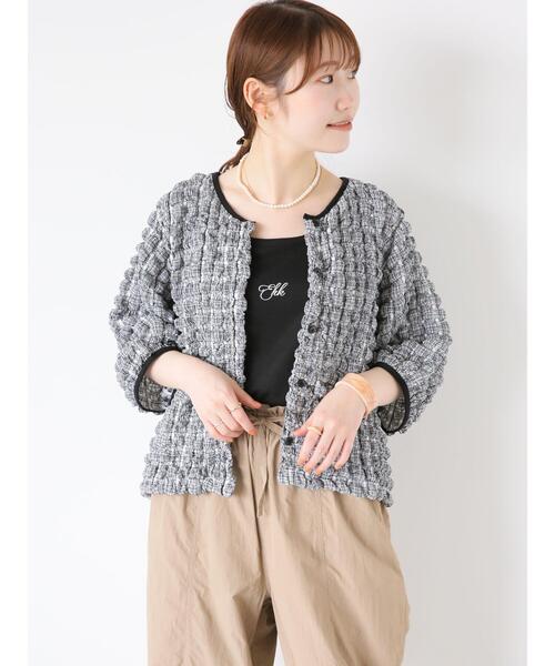 ehka sopo（エヘカソポ）の「ワンポイント刺繍タンクトップ（タンクトップ・レディース・グリーン/ベージュ/ブラック/キナリ・F）」の7枚目の写真