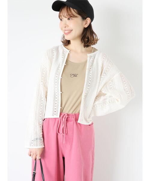 ehka sopo（エヘカソポ）の「ワンポイント刺繍タンクトップ（タンクトップ・レディース・グリーン/ベージュ/ブラック/キナリ・F）」の8枚目の写真