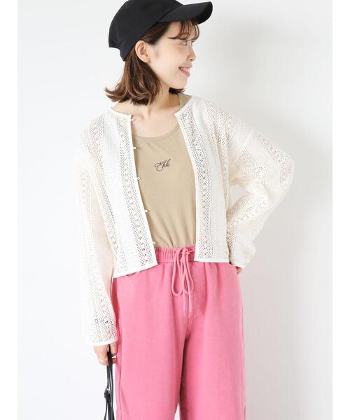 ehka sopo（エヘカソポ）の「ワンポイント刺繍タンクトップ（タンクトップ・レディース・グリーン/ベージュ/ブラック/キナリ・F）」の9枚目の写真