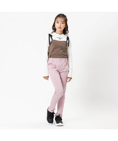 algy(アルジー)の「肩りぼんキャミドッキングロンT(Tシャツ/カットソー・キッズ・ブラウン/チェック/サックスブルー・XX-SMALL/X-SMALL/MEDIUM/SMALL)」の10枚目の写真