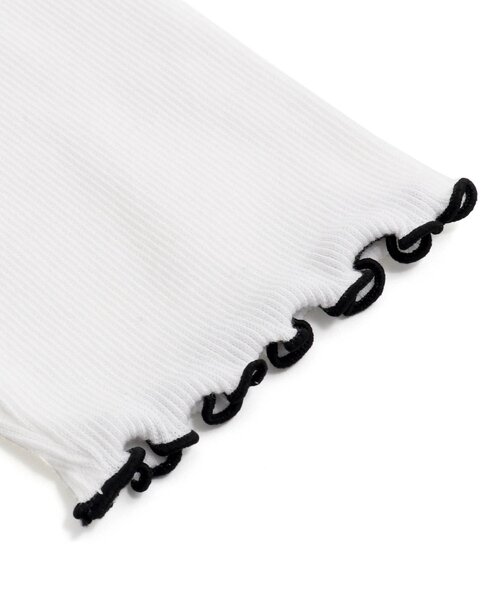 algy(アルジー)の「肩りぼんキャミドッキングロンT(Tシャツ/カットソー・キッズ・ブラウン/チェック/サックスブルー・XX-SMALL/X-SMALL/MEDIUM/SMALL)」の4枚目の写真