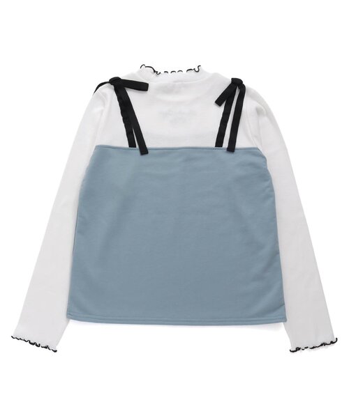 algy(アルジー)の「肩りぼんキャミドッキングロンT(Tシャツ/カットソー・キッズ・ブラウン/チェック/サックスブルー・XX-SMALL/X-SMALL/MEDIUM/SMALL)」の16枚目の写真