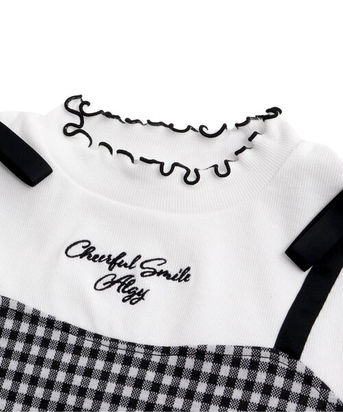 algy(アルジー)の「肩りぼんキャミドッキングロンT(Tシャツ/カットソー・キッズ・ブラウン/チェック/サックスブルー・XX-SMALL/X-SMALL/MEDIUM/SMALL)」の13枚目の写真