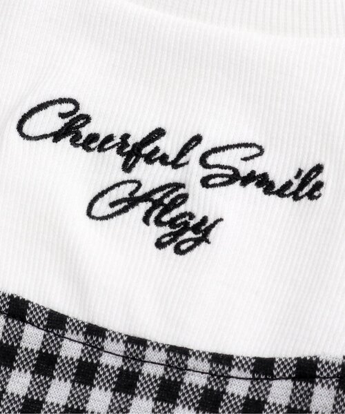 algy(アルジー)の「肩りぼんキャミドッキングロンT(Tシャツ/カットソー・キッズ・ブラウン/チェック/サックスブルー・XX-SMALL/X-SMALL/MEDIUM/SMALL)」の7枚目の写真