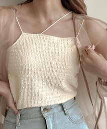 apres jour clair | 【apres jour clair】アシメカップ付きキャミソール【ZOZOTOWN限定アイテム】(キャミソール)