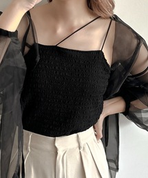 【apres jour clair】アシメカップ付きキャミソール【ZOZOTOWN限定アイテム】
