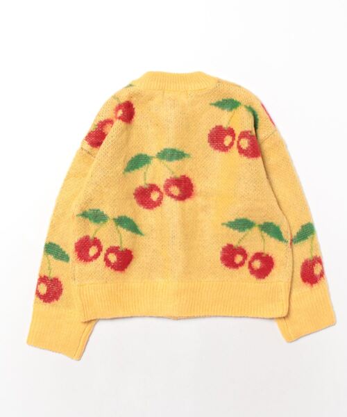 LOWRYS FARM(ローリーズファーム)の「LSBチェリーニットカーディガン 975088(カーディガン/ボレロ・キッズ・ピンク/イエロー/ブラック・130cm/110cm/150cm)」の4枚目の写真