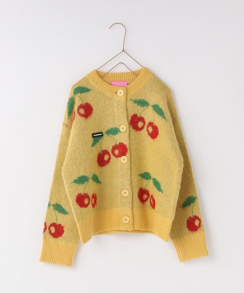 LOWRYS FARM(ローリーズファーム)の「LSBチェリーニットカーディガン 975088(カーディガン/ボレロ・キッズ・ピンク/イエロー/ブラック・130cm/110cm/150cm)」の5枚目の写真