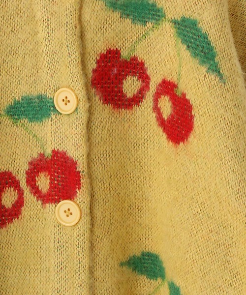 LOWRYS FARM(ローリーズファーム)の「LSBチェリーニットカーディガン 975088(カーディガン/ボレロ・キッズ・ピンク/イエロー/ブラック・130cm/110cm/150cm)」の6枚目の写真