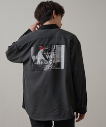 【UNIIT/ユニット】【RED CAP GIRL/レッドキャップガール】UNIIT×RED CAP GIRL コラボ ナチュラル ストレッチ ルーズシルエット バックプリント シャツ