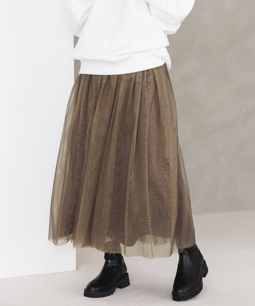 LEPSIM(レプシィム)の「マルチWAYチュールスカート 982145(スカート・レディース・ブラック/ブラウン/ブルー・FREE)」の17枚目の写真