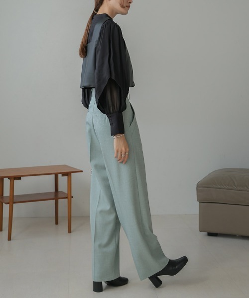 Bab（バブ）の「オーガンジーレイヤードブラウス（シャツ/ブラウス・レディース・ブラウン/ブラック/ホワイト/グリーン・M）」の16枚目の写真