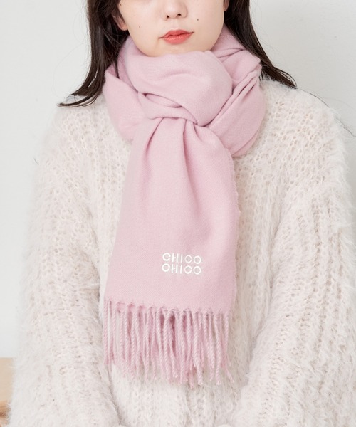 Chico（チコ）の「刺繍入りストール（マフラー・レディース・ベージュ/ブラック/アイボリー/グレー/ピンク・FREE）」の5枚目の写真