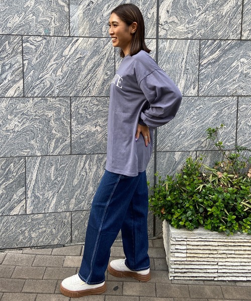 セール】RIKKA FEMME/リッカファム ロンT/長袖Tシャツ 袖ダボ