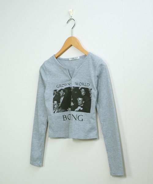 クレージュ　Tシャツ　半袖　カットソー　スパンコール　リブ　ロゴ　Y2K 韓国 LVEU. tシャツ 「LVEU.」Y2KロゴTシャツ / トップス カットソー
