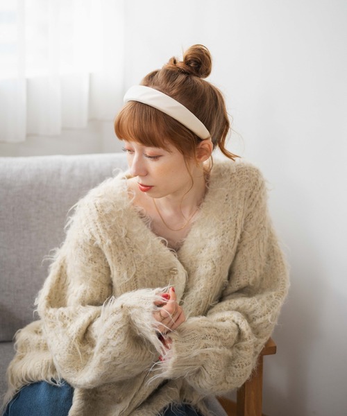 WEGO（ウィゴー）の「WEGO/ボリュームサテンカチューシャ（カチューシャ・レディース・ホワイト/ブラック・FREE）」の5枚目の写真