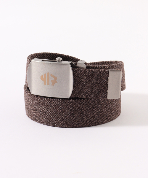 417 EDIFICE(フォーワンセブンエディフィス)の「ELASTIC LONG BELT / エラスティックロングベルト(ベルト・メンズ・ベージュ/ブラック/ブラウン・FREE)」の1枚目の写真