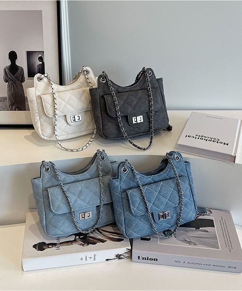 LA VORAGINE(ラ ヴォラジネ)の「2wayステッチショルダーバッグ(ショルダーバッグ・レディース・ブルー/ライトブルー/ホワイト/グレー・FREE)」の18枚目の写真