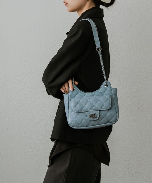 LA VORAGINE(ラ ヴォラジネ)の「2wayステッチショルダーバッグ(ショルダーバッグ・レディース・ブルー/ライトブルー/ホワイト/グレー・FREE)」の15枚目の写真