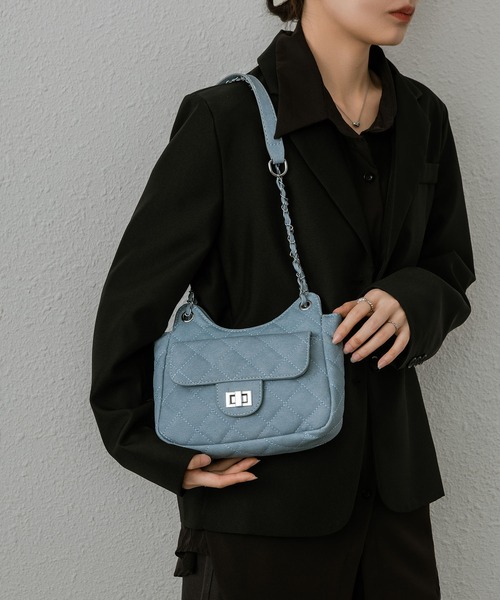LA VORAGINE(ラ ヴォラジネ)の「2wayステッチショルダーバッグ(ショルダーバッグ・レディース・ブルー/ライトブルー/ホワイト/グレー・FREE)」の16枚目の写真