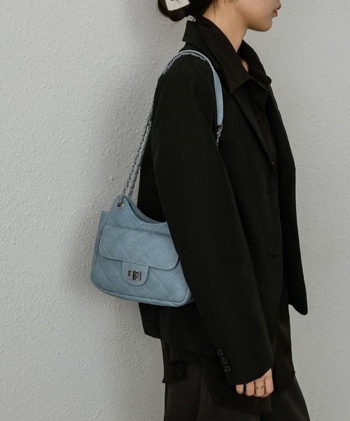 LA VORAGINE(ラ ヴォラジネ)の「2wayステッチショルダーバッグ(ショルダーバッグ・レディース・ブルー/ライトブルー/ホワイト/グレー・FREE)」の17枚目の写真