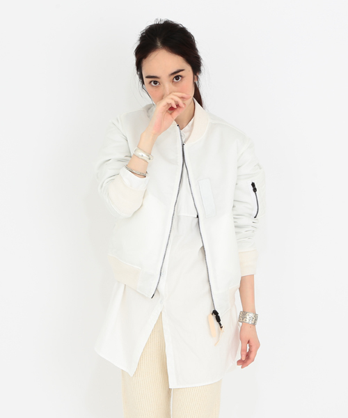 Ray BEAMS(レイビームス)の「◇White Mountaineering×Ray BEAMS / 別注 リバーシブル MA-1(ミリタリージャケット・レディース・ホワイト・ONE SIZE)」の17枚目の写真