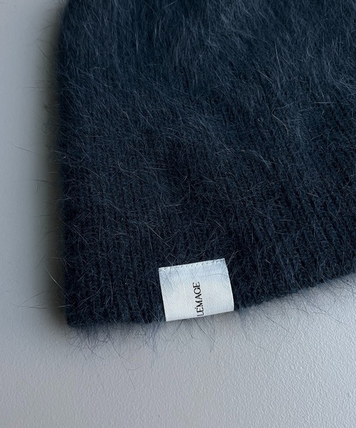 CAPRICIEUX LE'MAGE(カプリシューレマージュ)の「アンゴラビーニー(ニットキャップ/ビーニー・レディース・グレイッシュベージュ/ブラック/ネイビー/オフホワイト・FREE)」の18枚目の写真