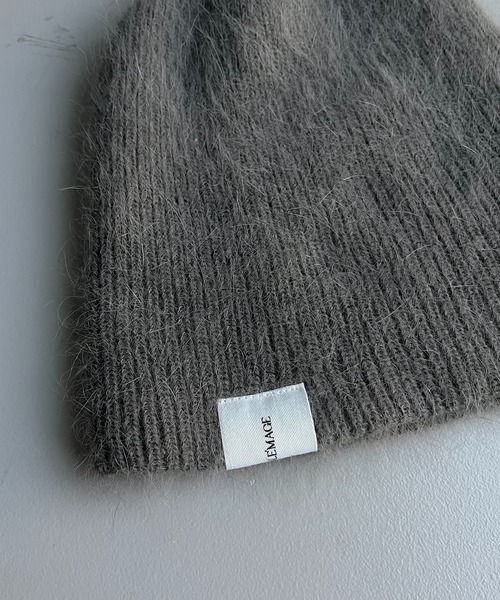 CAPRICIEUX LE'MAGE(カプリシューレマージュ)の「アンゴラビーニー(ニットキャップ/ビーニー・レディース・グレイッシュベージュ/ブラック/ネイビー/オフホワイト・FREE)」の15枚目の写真