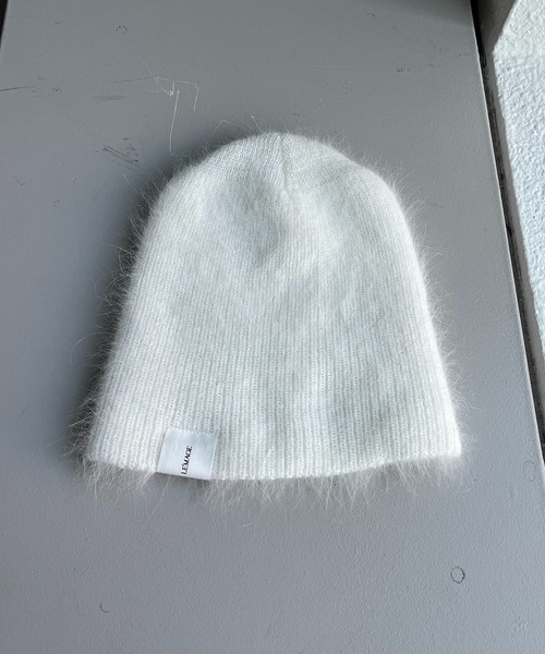 CAPRICIEUX LE'MAGE(カプリシューレマージュ)の「アンゴラビーニー(ニットキャップ/ビーニー・レディース・グレイッシュベージュ/ブラック/ネイビー/オフホワイト・FREE)」の9枚目の写真