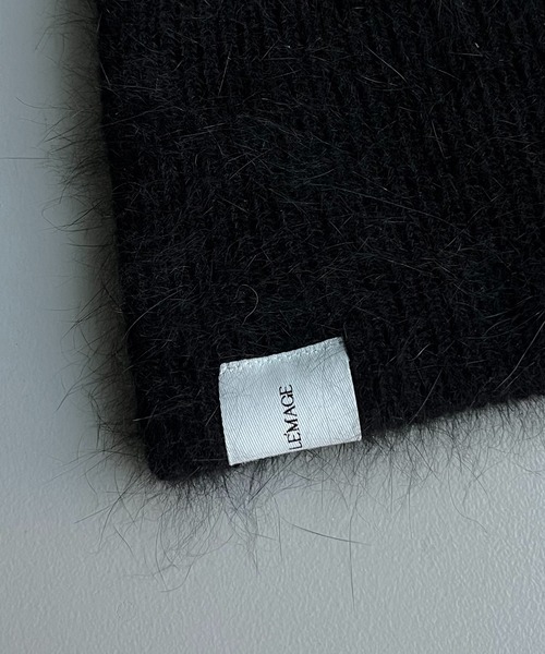 CAPRICIEUX LE'MAGE(カプリシューレマージュ)の「アンゴラビーニー(ニットキャップ/ビーニー・レディース・グレイッシュベージュ/ブラック/ネイビー/オフホワイト・FREE)」の12枚目の写真