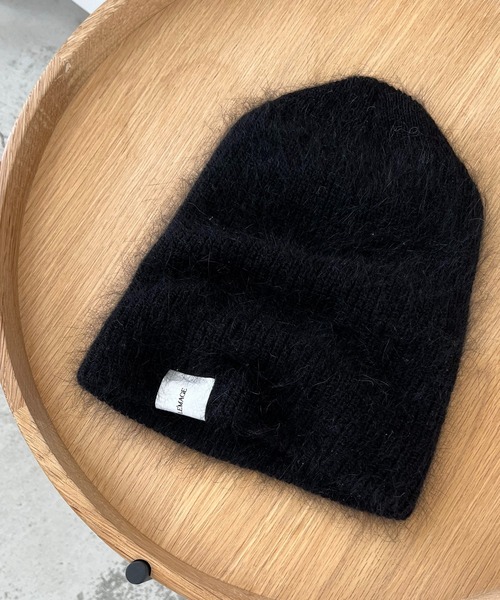 CAPRICIEUX LE'MAGE(カプリシューレマージュ)の「アンゴラビーニー(ニットキャップ/ビーニー・レディース・グレイッシュベージュ/ブラック/ネイビー/オフホワイト・FREE)」の22枚目の写真